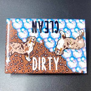 Merle Tricolor Australian Shepherd Dishwasher Sign